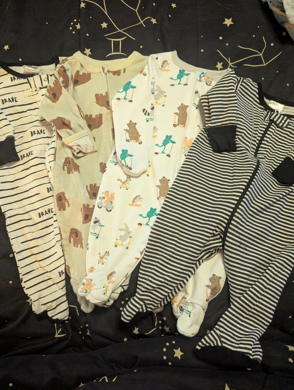 Boys 0 To 3mo Zipper Sleeper Outfits Old Navy, Onesies Wonder Nation Brands